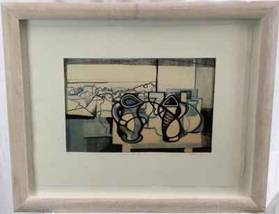 Lot 295 - Trevor Price (b. 1966) colour etching, Coastal still life I, signed, titled and numbered 26/100, plate 27 x 41cm, glazed frame