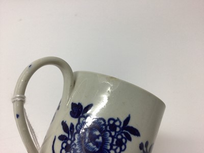 Lot 78 - A Pennington Liverpool blue and white coffee can, circa 1790, printed with flowers, 6.5cm high