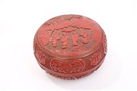 Lot 844 - Good quality 19th century Chinese cinnabar...