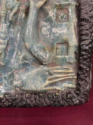 Lot 1046 - *Grayson Perry (b.1960), ceramic tile - Hands and Arms, 15.5cm square