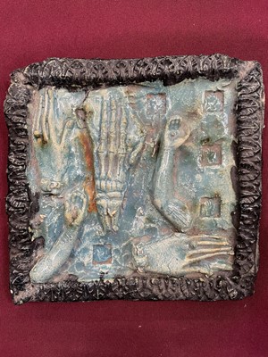 Lot 1046 - *Grayson Perry (b.1960), ceramic tile - Hands and Arms, 15.5cm square