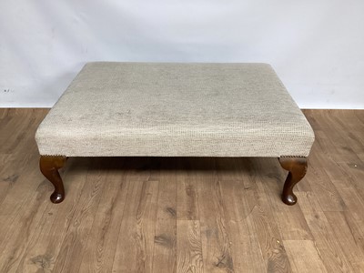 Lot 1293 - Large footstool on cabriole legs