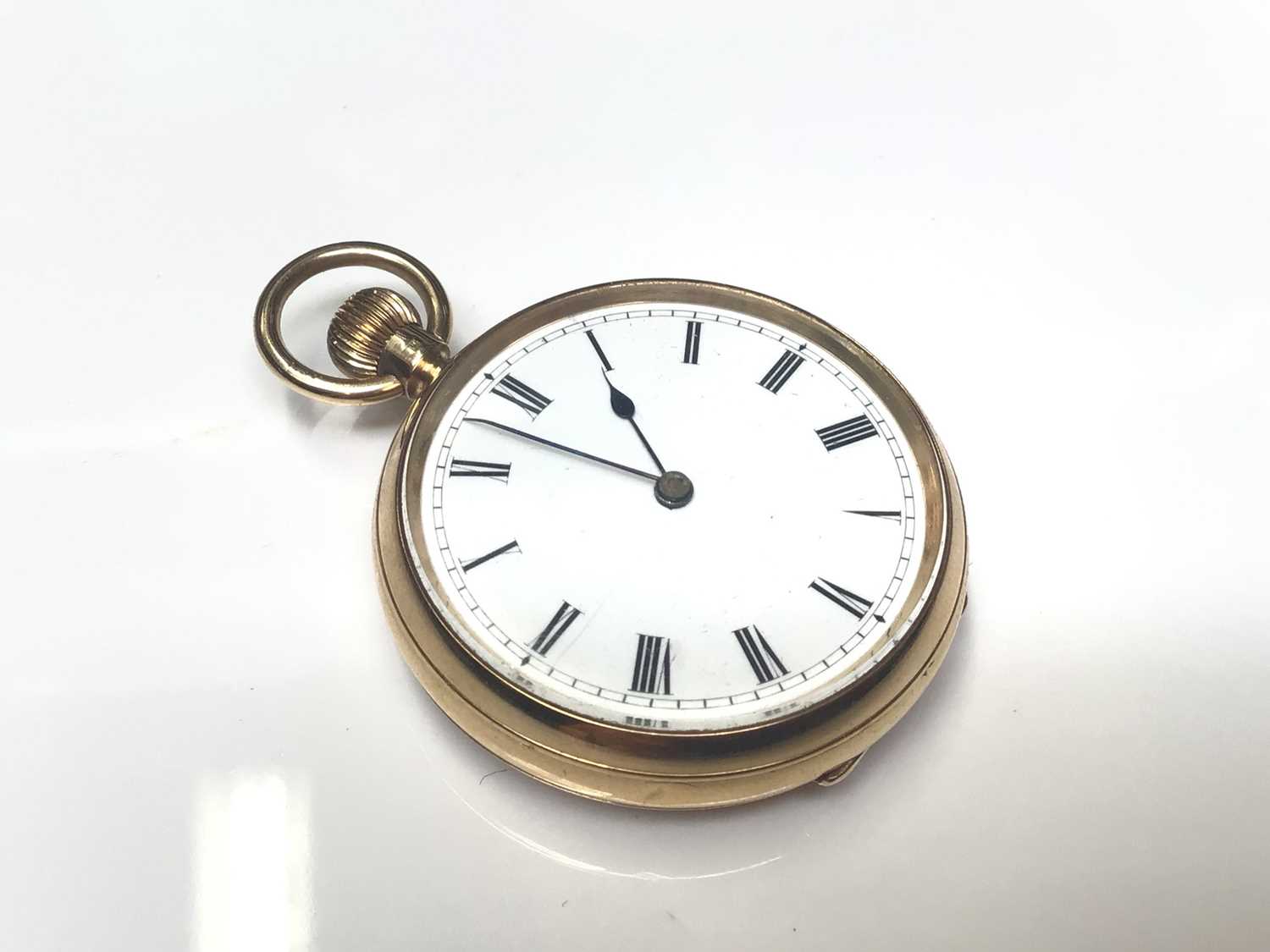 Lot 9 - Victorian 18ct gold fob watch with enamelled monogram to case
