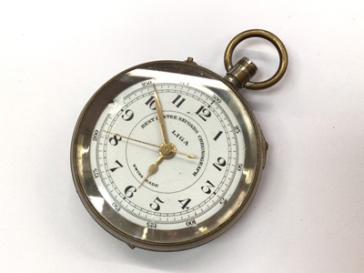 Lot 911 - Liga Chronograph pocket watch, other watches, cufflinks etc