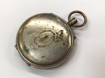 Lot 911 - Liga Chronograph pocket watch, other watches, cufflinks etc