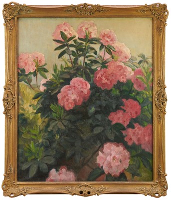 Lot 1049 - *Gerald Spencer Pryse (1882-1956) oil on canvas - Rhododendron, 77 x 93cm, framed