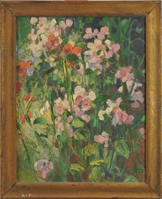 Lot 1011 - *Gerald Spencer Pryse (1882-1956) oil on canvas - Flower bed, 51 x 40cm, framed
