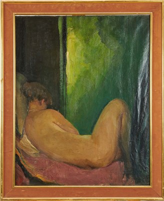 Lot 1039 - *Gerald Spencer Pryse (1882-1956) oil on canvas - Nude study, 80 x 63cm, framed