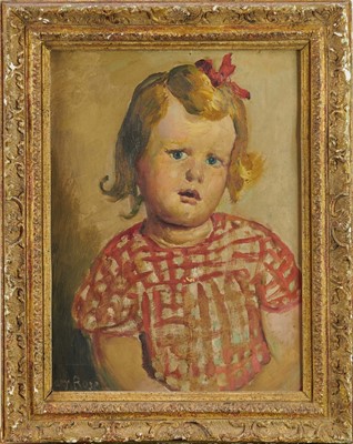 Lot 1022 - *Gerald Spencer Pryse (1882-1956) oil on panel, Mary Rose, titled, 41 x 31cm, in antique gilt gesso frame