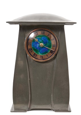 Lot 600 - Liberty pewter clock designed by Archibald Knox, model 0761