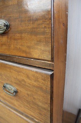 Lot 172 - Edwardian gentleman’s mahogany chest of drawers with integral hanging cupboard