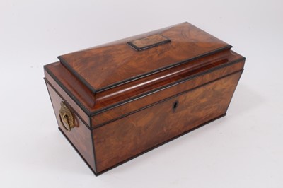 Lot 702 - Regency mahogany sarcophagus shape box