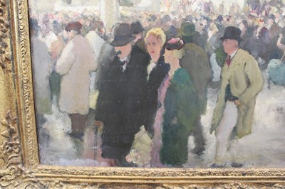 Lot 1000 - *Gerald Spencer Pryse (1882-1956) oil on canvas - Festivities, Buckingham Palace, 64 x 74cm, framed, exhibition label verso
