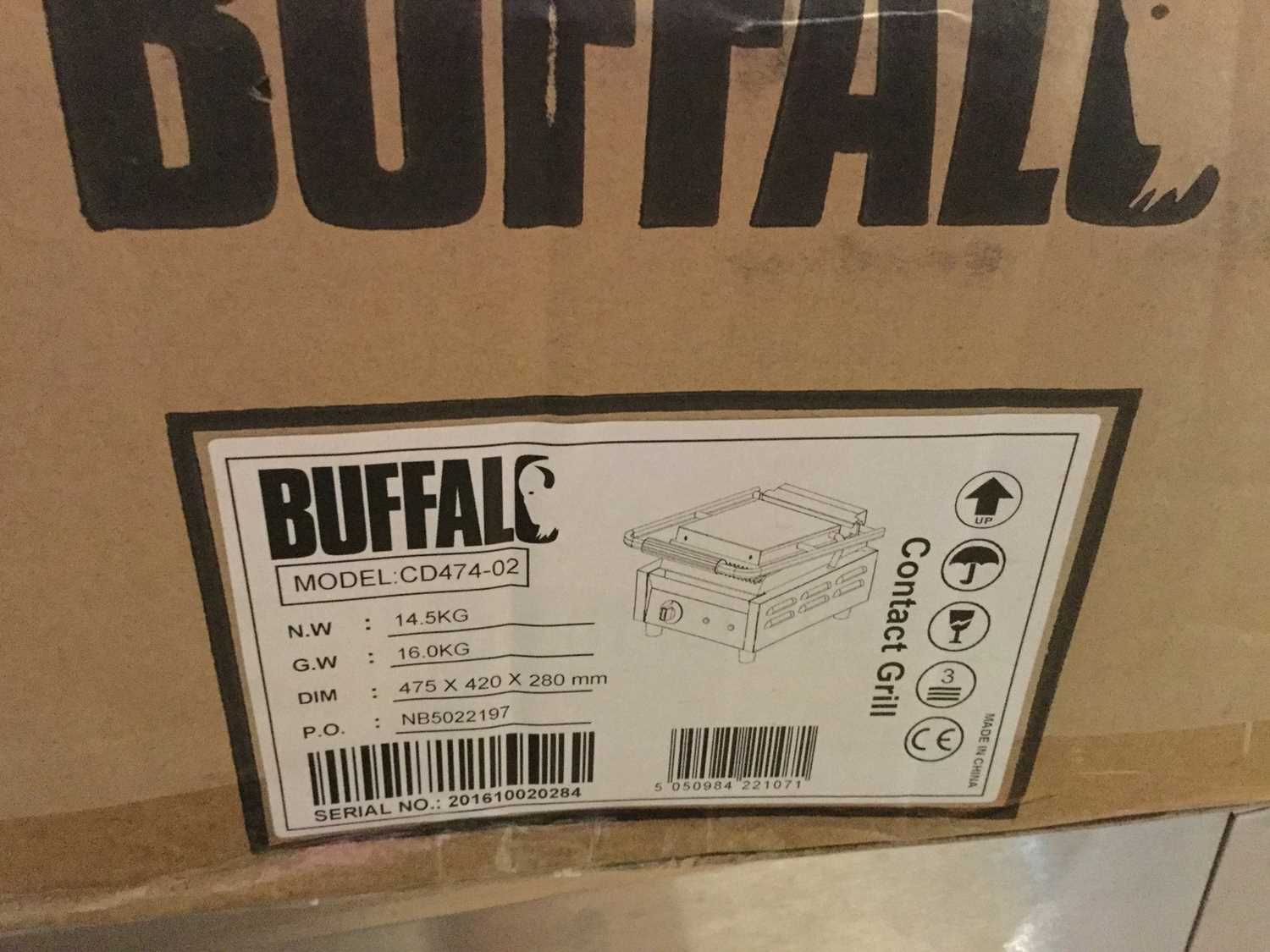 Lot 4 - New Buffalo Contact Grill, model no. CD474-02, unused and in original box