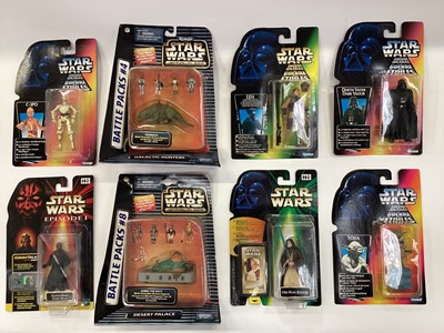 Lot 1831 - Star Wars selection of figures in blister packs by Hasbro, Kenner, Galoob etc (50 plus)