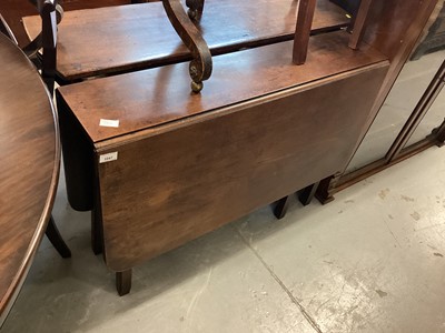 Lot 1047 - Victorian mahogany drop leaf table on square chamfered legs