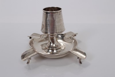 Lot 11 - Early 20th century silver combination match holder, striker and ashtray, with engraved military presentation inscription- Presented to the Officers the depot Essex Reg. by Lieut. H. E. Crocker 2nd....