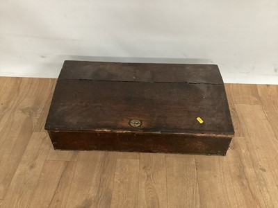 Lot 1083 - Antique oak bible box