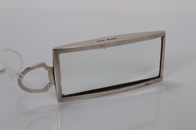 Lot 16 - George V silver mounted glass magnifier, (London 1933), maker Asprey & Co, 10.4cm long