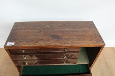 Lot 1085 - Twentieth century engineers tool chest with five drawers enclosed by panelled door