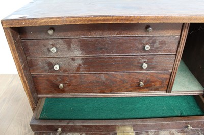 Lot 1085 - Twentieth century engineers tool chest with five drawers enclosed by panelled door