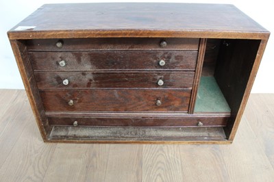 Lot 1085 - Twentieth century engineers tool chest with five drawers enclosed by panelled door