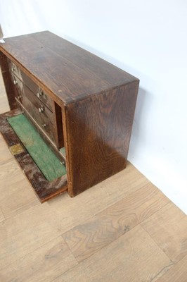 Lot 1085 - Twentieth century engineers tool chest with five drawers enclosed by panelled door