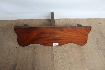 Lot 1101 - Mahogany hanging wall shelf