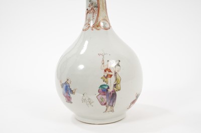 Lot 97 - Chinese famille rose porcelain bottle vase, Qianlong period, decorated with figures, 24cm high