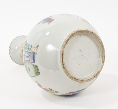 Lot 97 - Chinese famille rose porcelain bottle vase, Qianlong period, decorated with figures, 24cm high