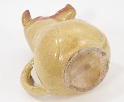 Lot 118 - Pottery absinthe jug in the form of a pig, probably Sarreguemines, 22cm high