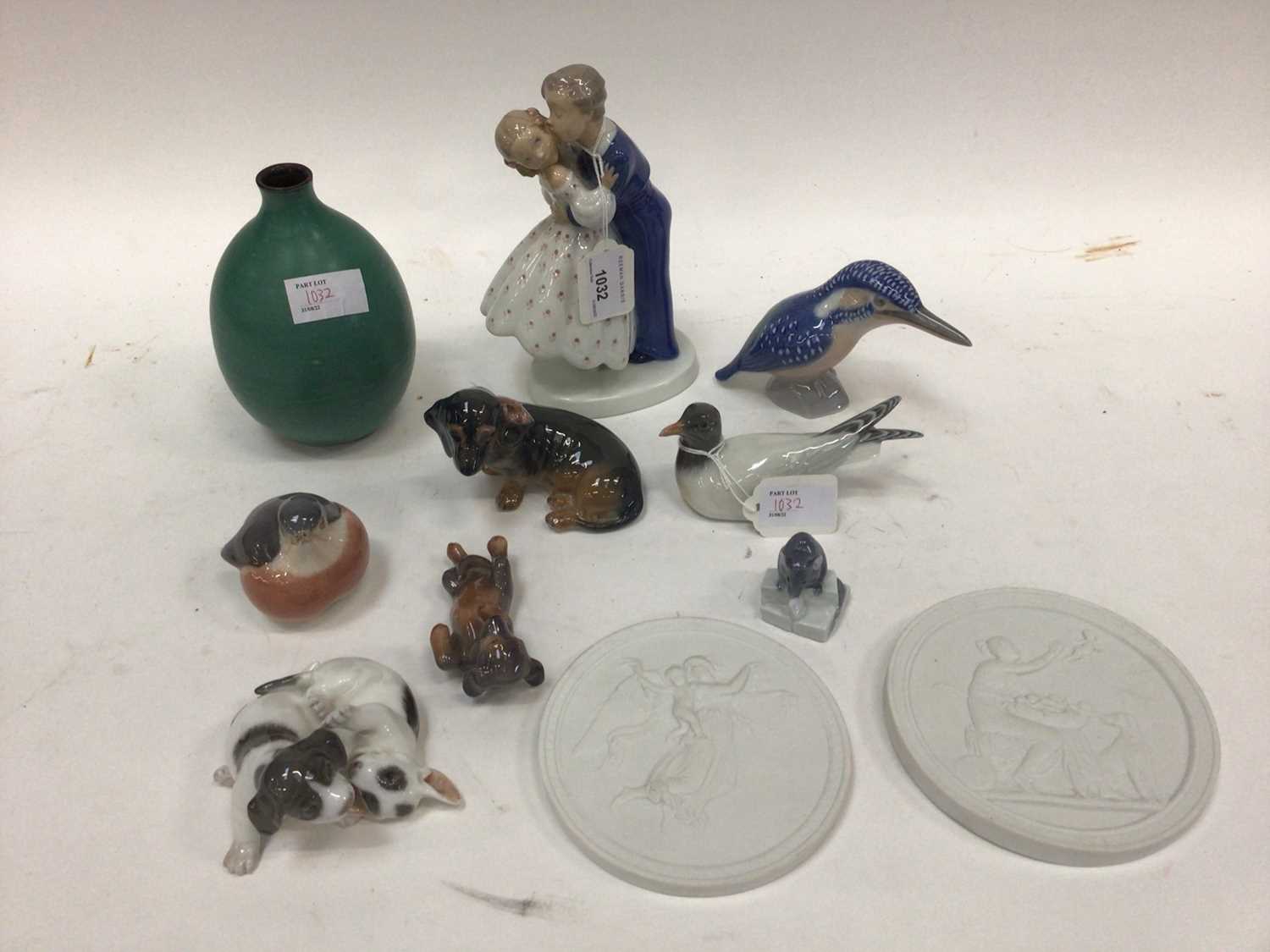 Lot 1032 - Group of Royal Copenhagen animal figurines and other items