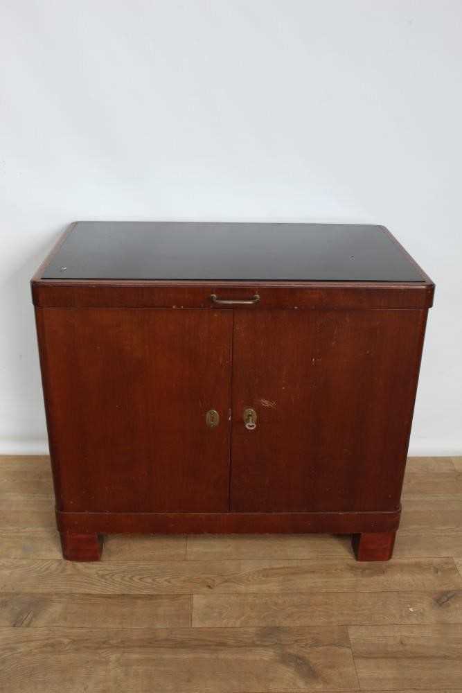 Lot 65 - Vintage drinks cabinet, with maple lined fitted interior.