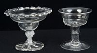 Lot 262 - Georgian sweetmeat glass with double ogee bowl...