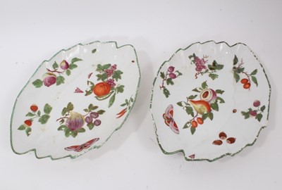 Lot 177 - A pair of Chelsea leaf shaped dishes, circa 1758