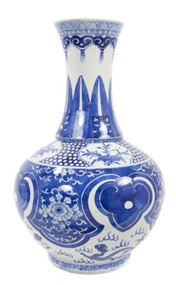 Lot 175 - A Chinese blue and white bottle shaped vase