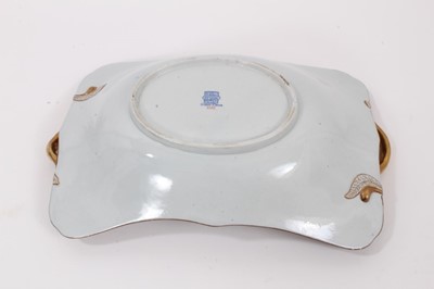 Lot 180 - A Spode Stone China rectangular two handled dish, decorated in Imari style, circa 1820
