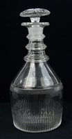 Lot 265 - Good quality George III cut glass decanter...