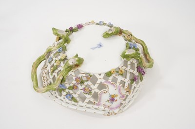 Lot 172 - A Meissen Marcolini period two handled basket