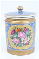 Lot 268 - Early 19th century French porcelain ointment...