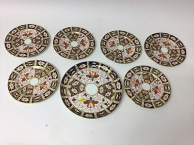 Lot 1014 - Royal Crown Derby Imari pattern tea wares