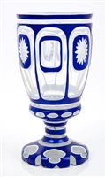 Lot 272 - Mid-19th century Bohemian blue and white...