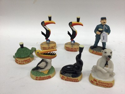 Lot 1046 - Seven various resin Guiness figurines, boxed