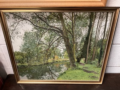 Lot 255 - Alfred Hawkins Palmer (1905-1984) oil board, Old House, Chelsworth, together with a group of works by the same hand