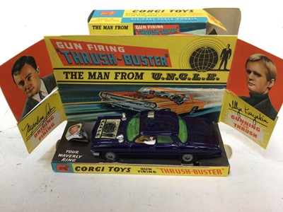 Lot 1851 - Corgi Man form Uncle Gun Firing Thrush Buster no.497 boxed.