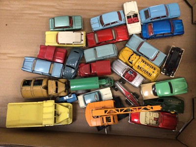 Lot 1858 - Collection of unboxed Dinky including saloon cars and commercial vehicles.