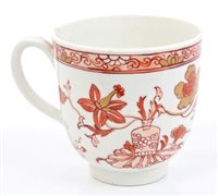 Lot 279 - 18th century Worcester coffee cup with gilt...