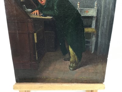 Lot 193 - S Maresca, oil on canvas The Miser