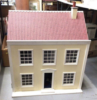 Lot 316 - Dolls house with contents together with two boxes of doll's furniture and accessories