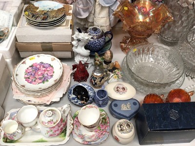 Lot 317 - Royal Albert Blossom Time two person tea set, collectors plates, ornaments and glassware
